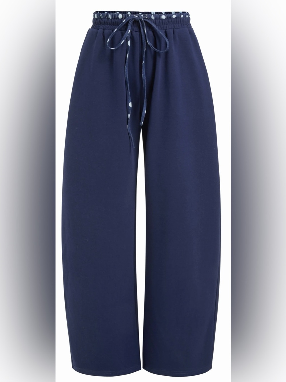 NWT - Cider Leisure Pants w Polka-Dot Denim Waist